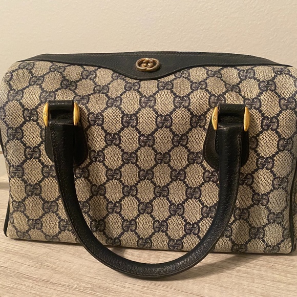Authentic Vintage Gucci Ophieda Navy GG bag - Picture 1 of 16